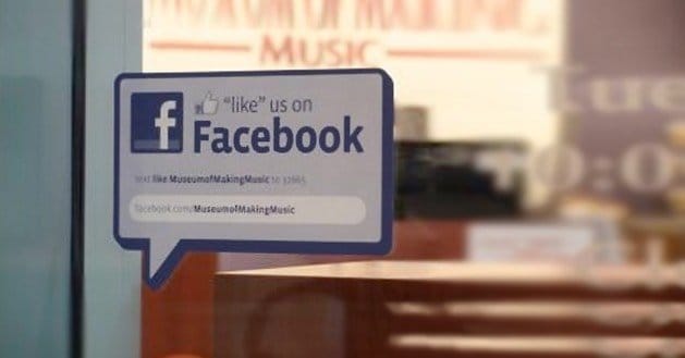 Real World Facebook Sign