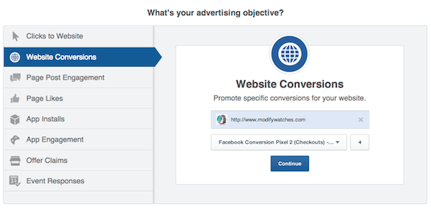 Ad objectives