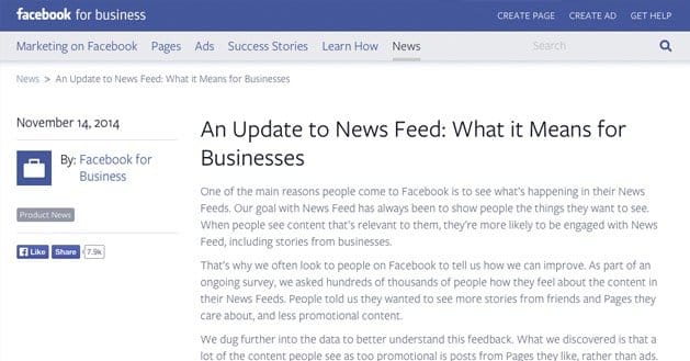 Facebook Update