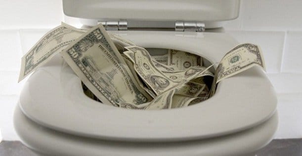 Throwing Money Down the Toilet