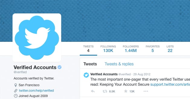 Twitter verified