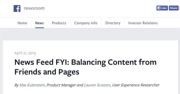 April 2015 Facebook Update