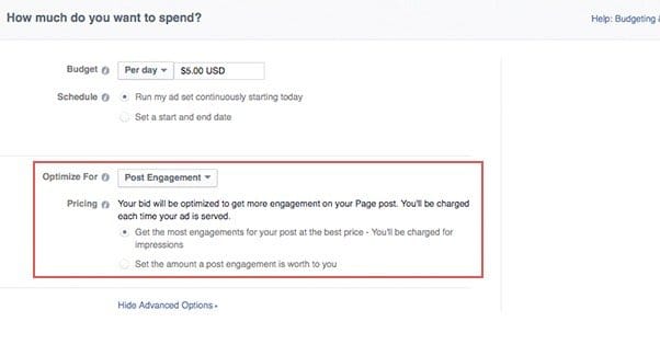 Facebook Ad Budget