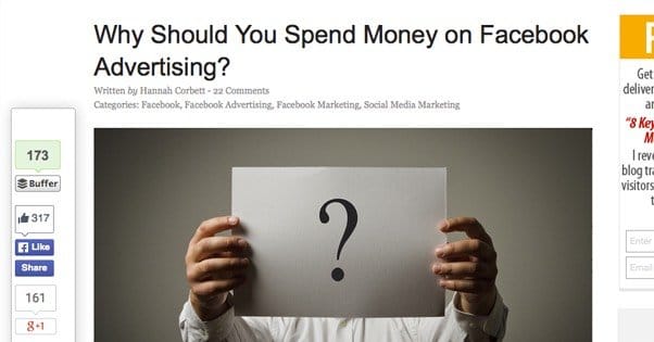 Facebook Ad Virtues Example