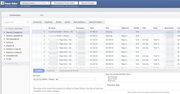 Facebook Power Editor