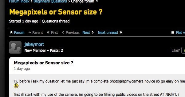 Photography Forum Example