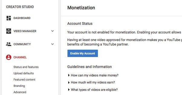 YouTube Monetization