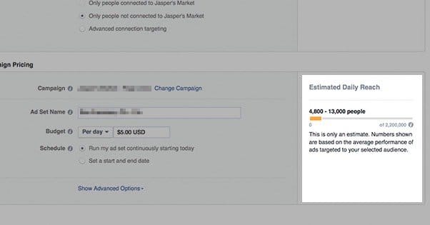 Estimated Daily Reach
