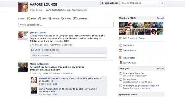 Facebook Vapor Group