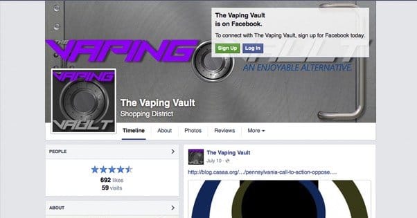 Vaping Facebook Page