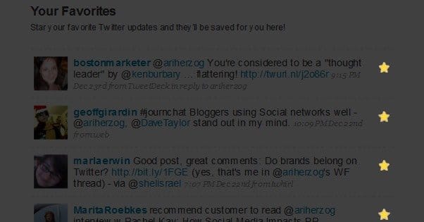 Twitter Favorites