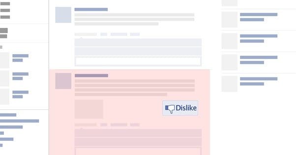 Dislike in EdgeRank Newsfeed