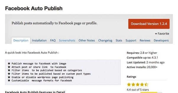 Facebook Auto Publish
