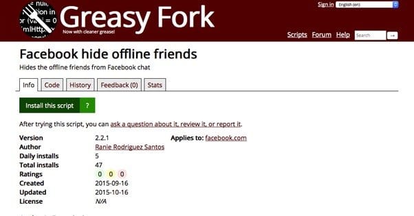 Hide Offline Friends