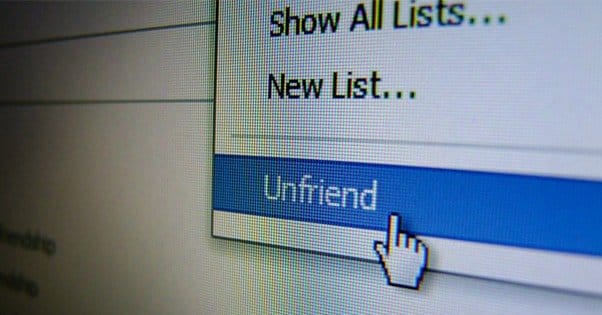Unfriend on Facebook