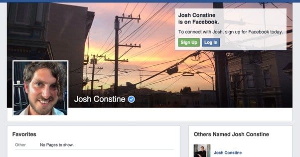 Personal Facebook Profile Example