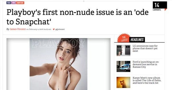 Playboy Non Nude Example