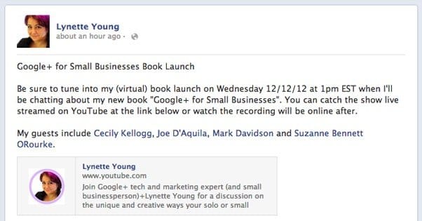 Self Promotion Facebook