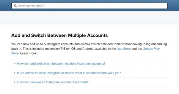 Switch Between Accounts