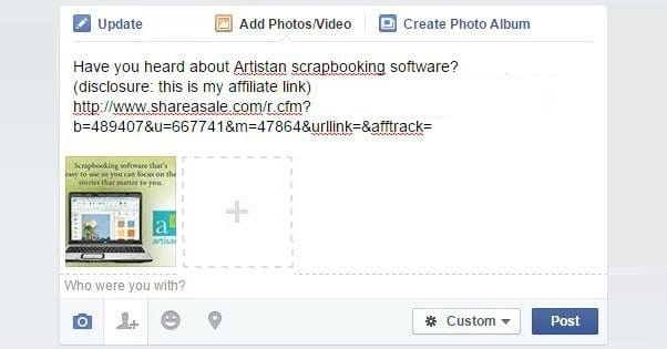 Affiliate Posting on FB