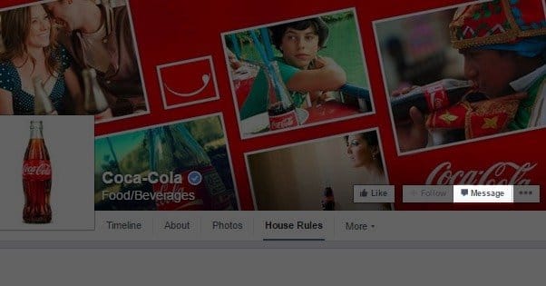 Message on Facebook Page