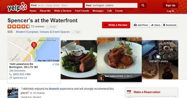 Yelp Profile
