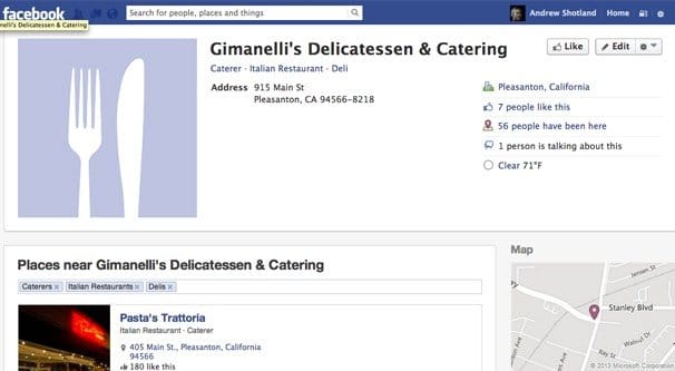 Examples of an Unclaimed Facebook Page