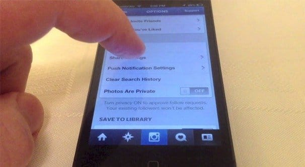 Share Settings on Instagram