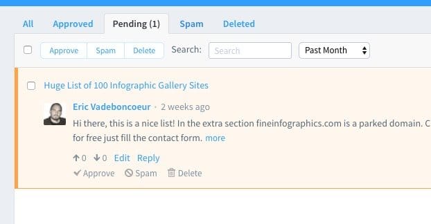 Disqus Comment Moderation