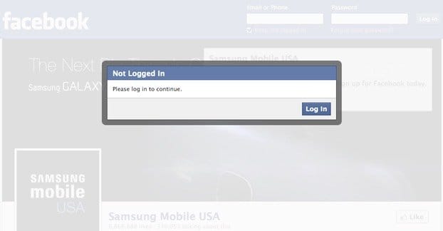 Log In to Facebook Page