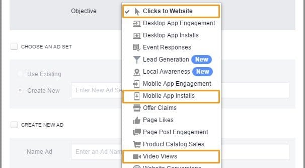 Ad Objective Type Instagram