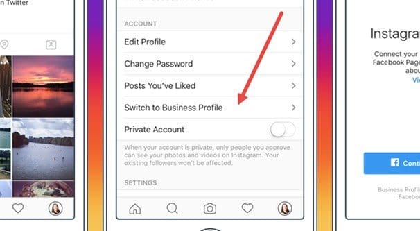 Switch to Business Profile