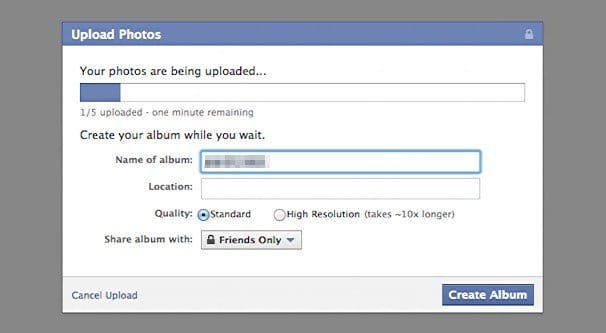 Upload Photo to Facebook