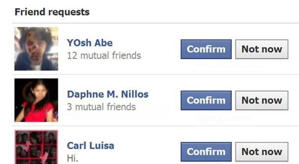 Facebook Friend Requests