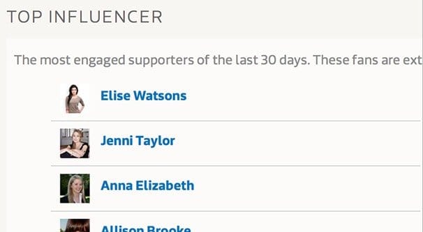 Facebook Profile Influencers