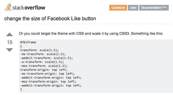 Change Size Like Button