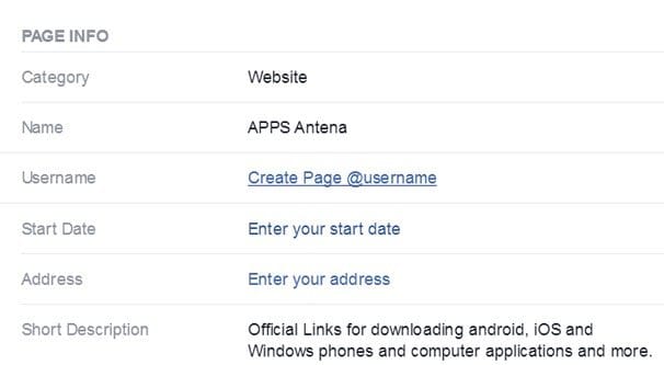 Creating Page Username Facebook