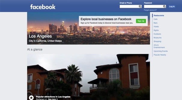 Facebook Places Home