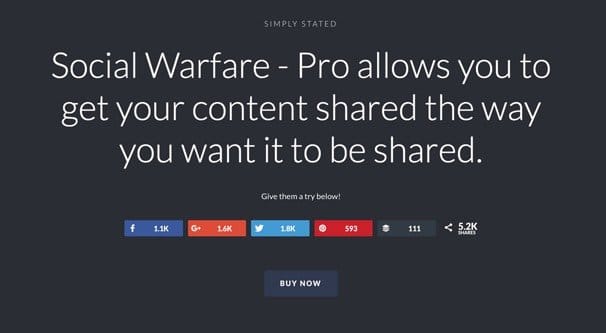 Social Warfare Buttons