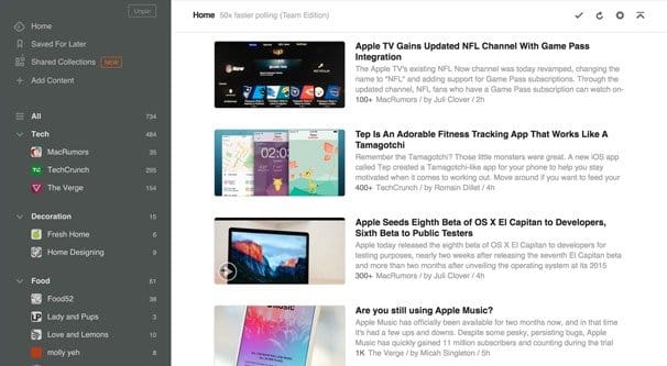 Feedly Checking Top Blog Feeds