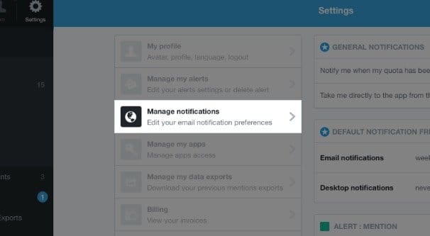 Manage Notifications
