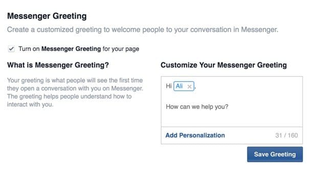 Messenger Greeting
