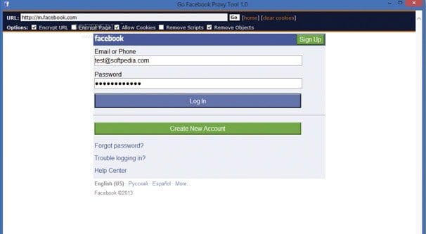 Facebook Proxy Tool