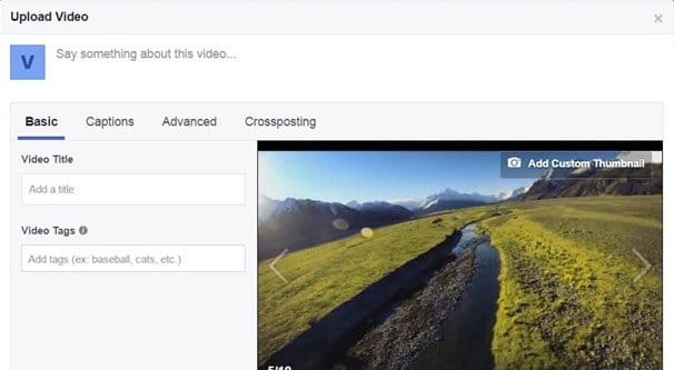 Upload Video on Facebook Header