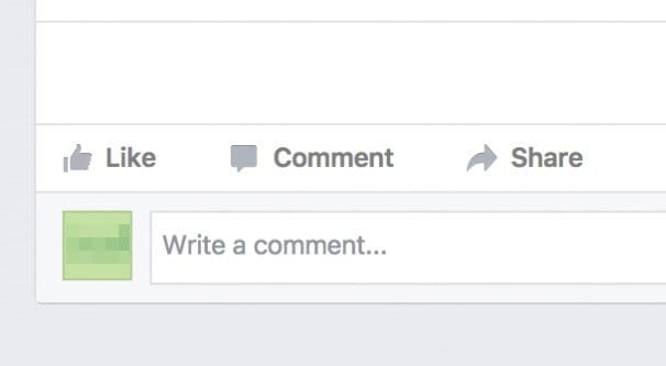 Writing a Comment on Facebook