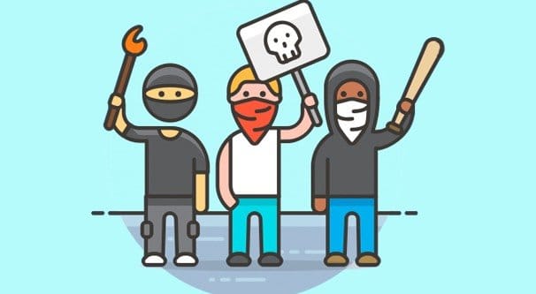 Angry Mob Illustration