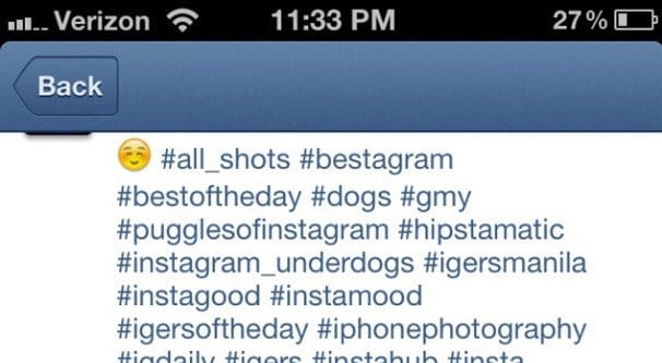 Example Instagram Hashtags