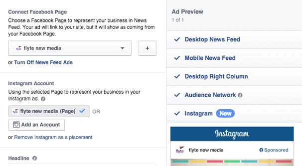 Facebook and Instagram in Ads