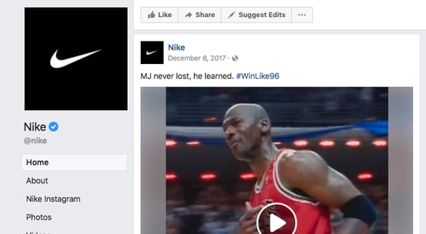 Nike Example Post