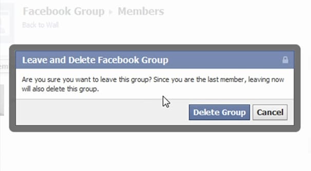 Delete Group Facebook